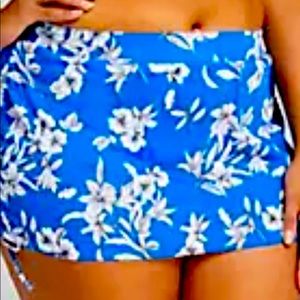 Lane Bryant Cacique Drawstring Swim Skirt